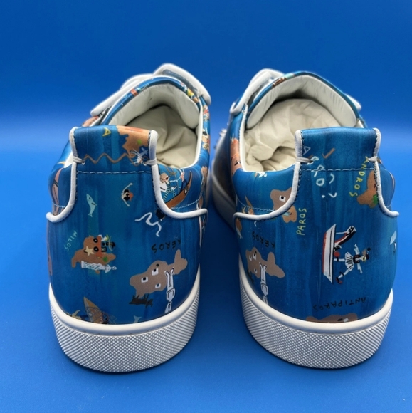 Christian Louboutin Louis Junior Spikes Odissey Print Size 45 NEW - Picture 8 of 12